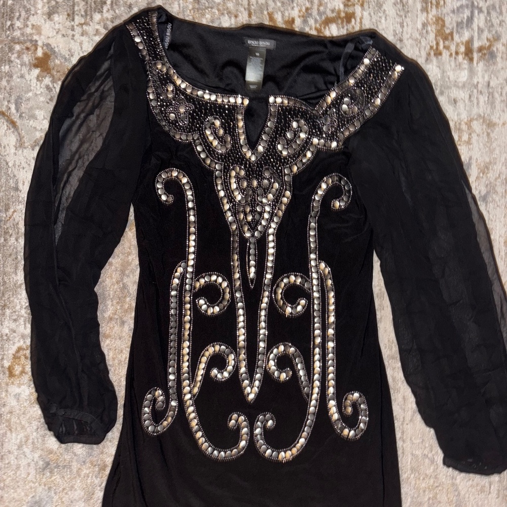 Bisou Bisou vintage Black sequin dress (new, never worn)